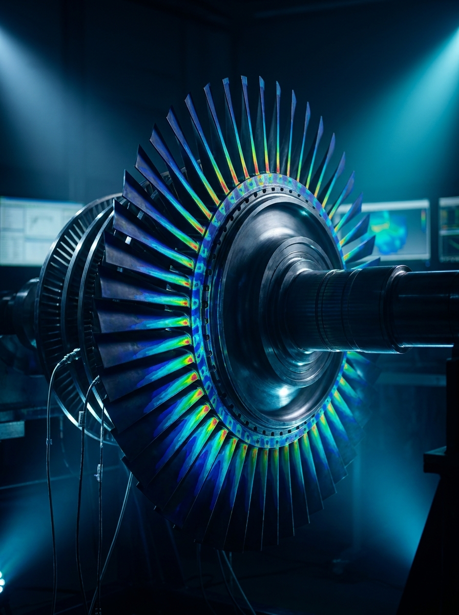 Análise de elementos finitos (FEA) de turbina
